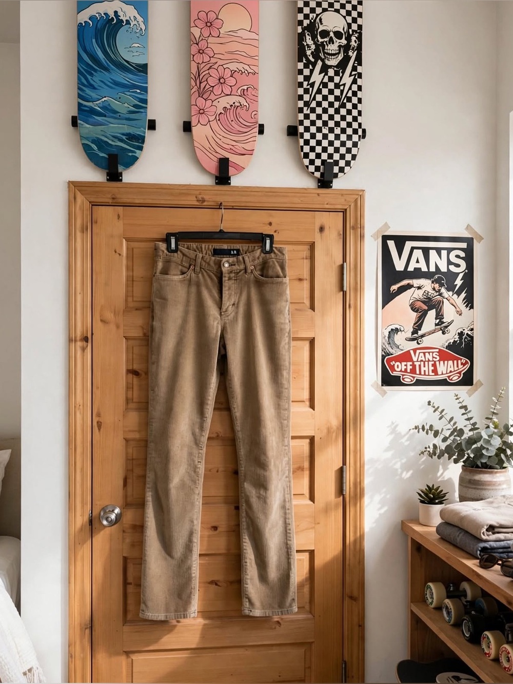 KR3W Krew AR Brown Corduroy Pants Mens 32 Button Fly Skate Y2K. Model/Line:AR